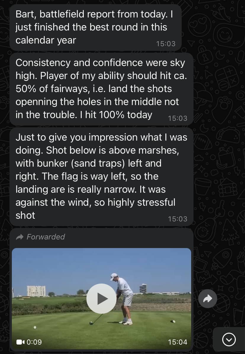 Client transformation result 4 - Executive Athlete coaching testimonial