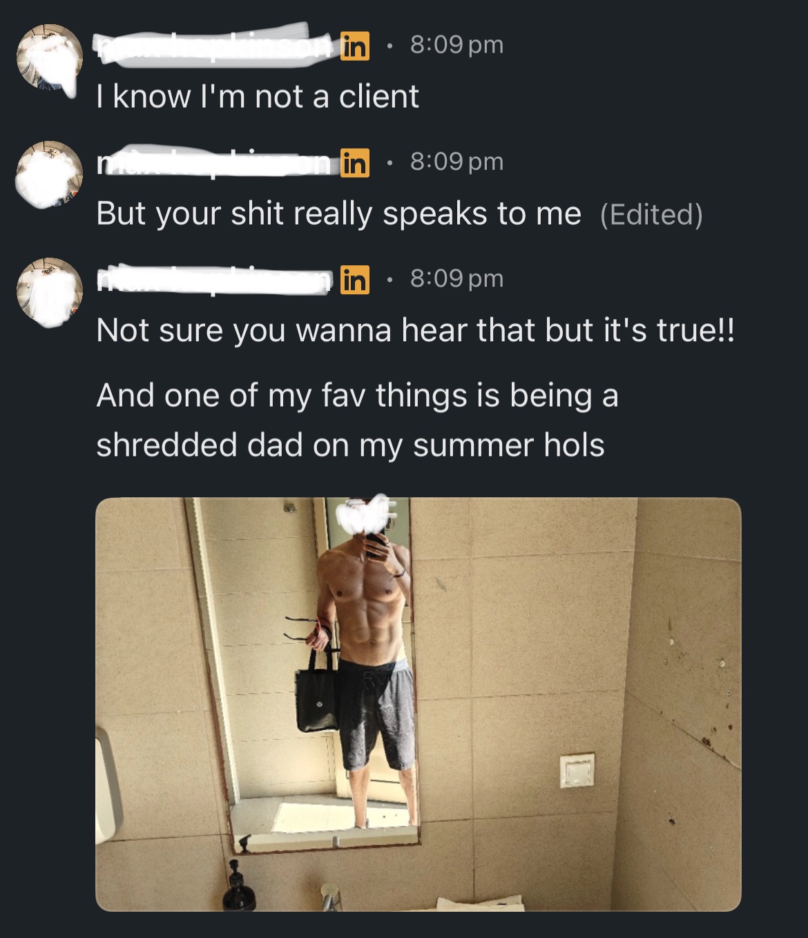 Unsolicited DM from newsletter subscriber - founder-athlete testimonial