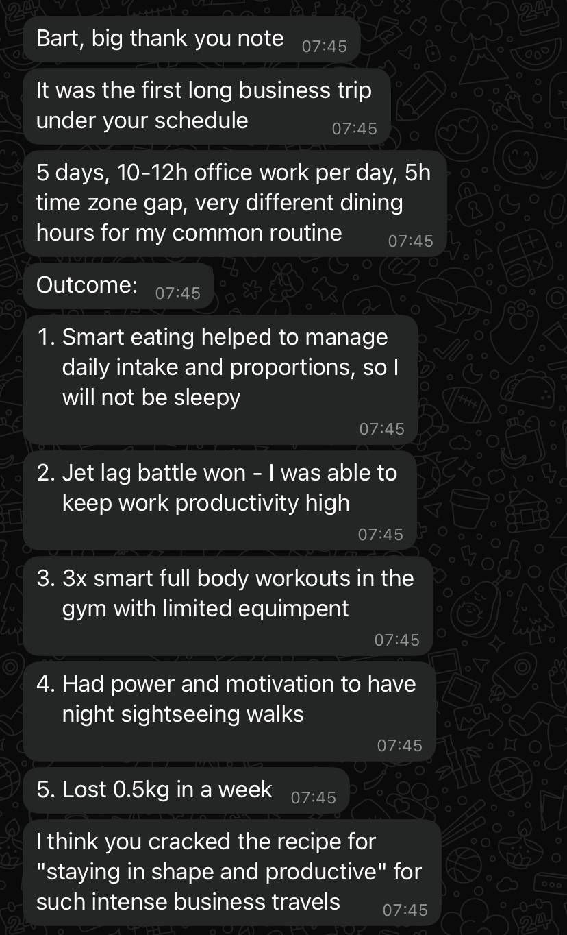 Client testimonial direct message 1