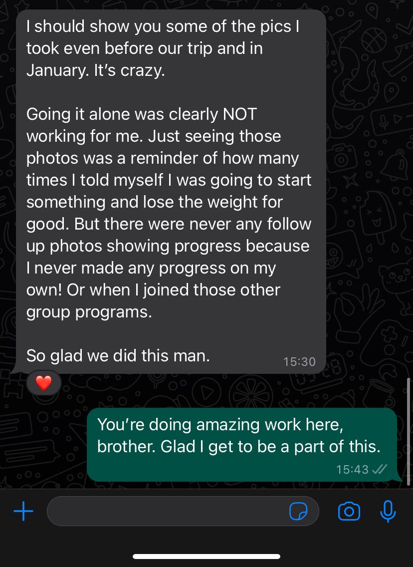 Client testimonial direct message 10