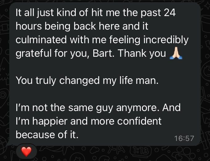 Client testimonial direct message 3