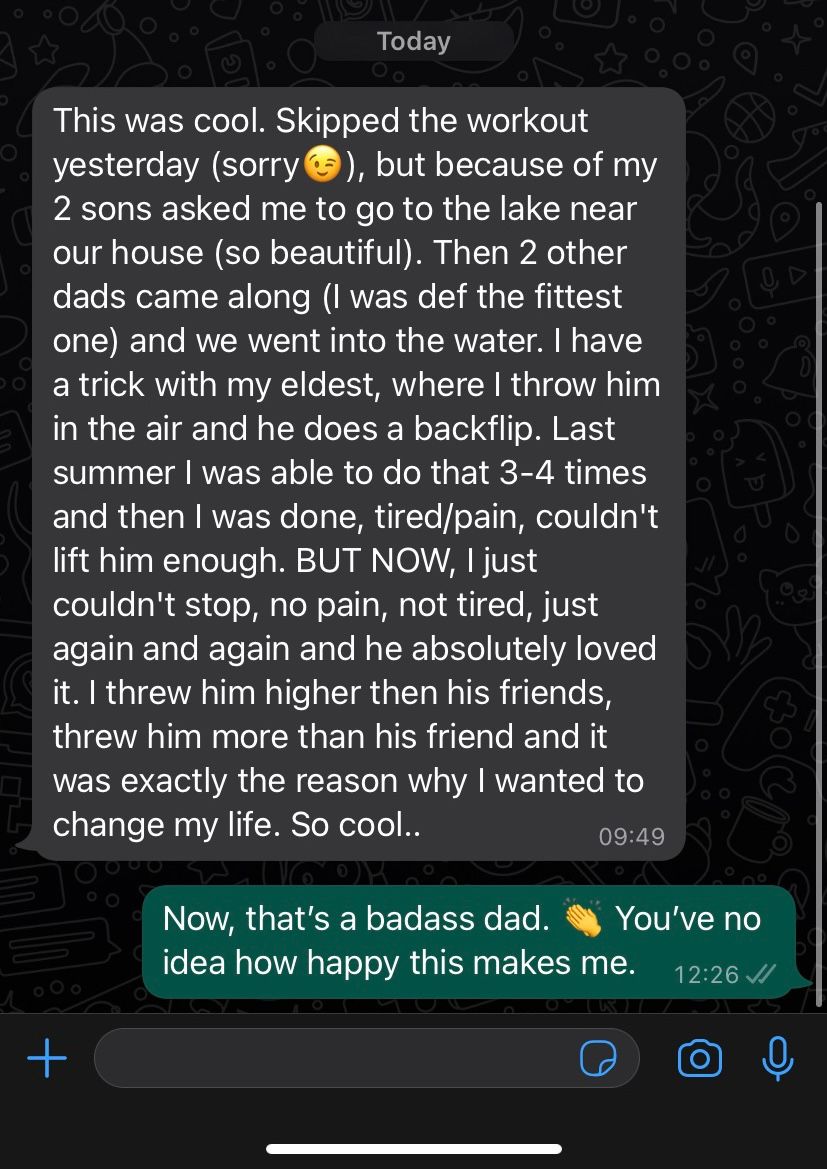 Client testimonial direct message 6